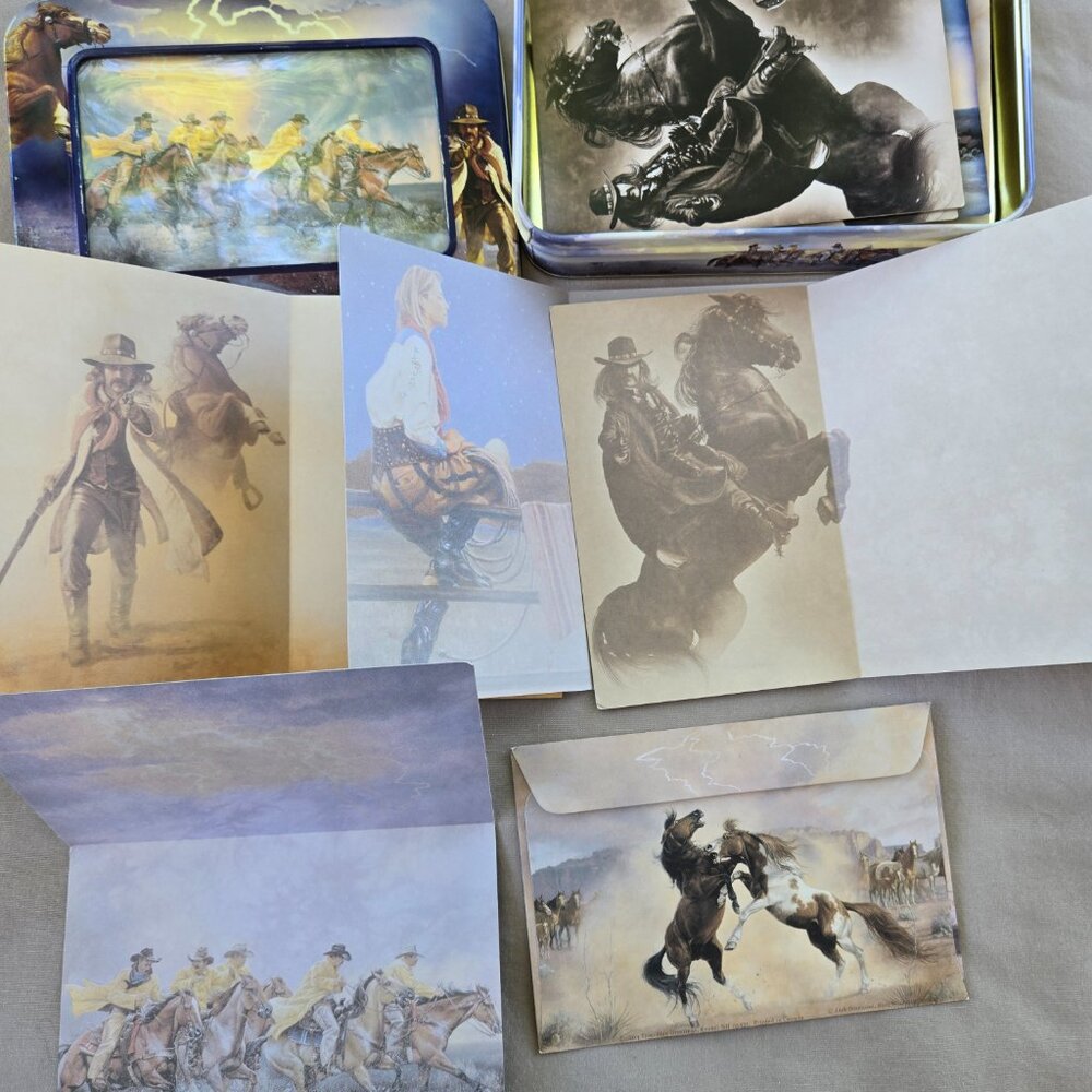 2004 Cowboy Country Note Cards & Tin - Picture 4 of 5